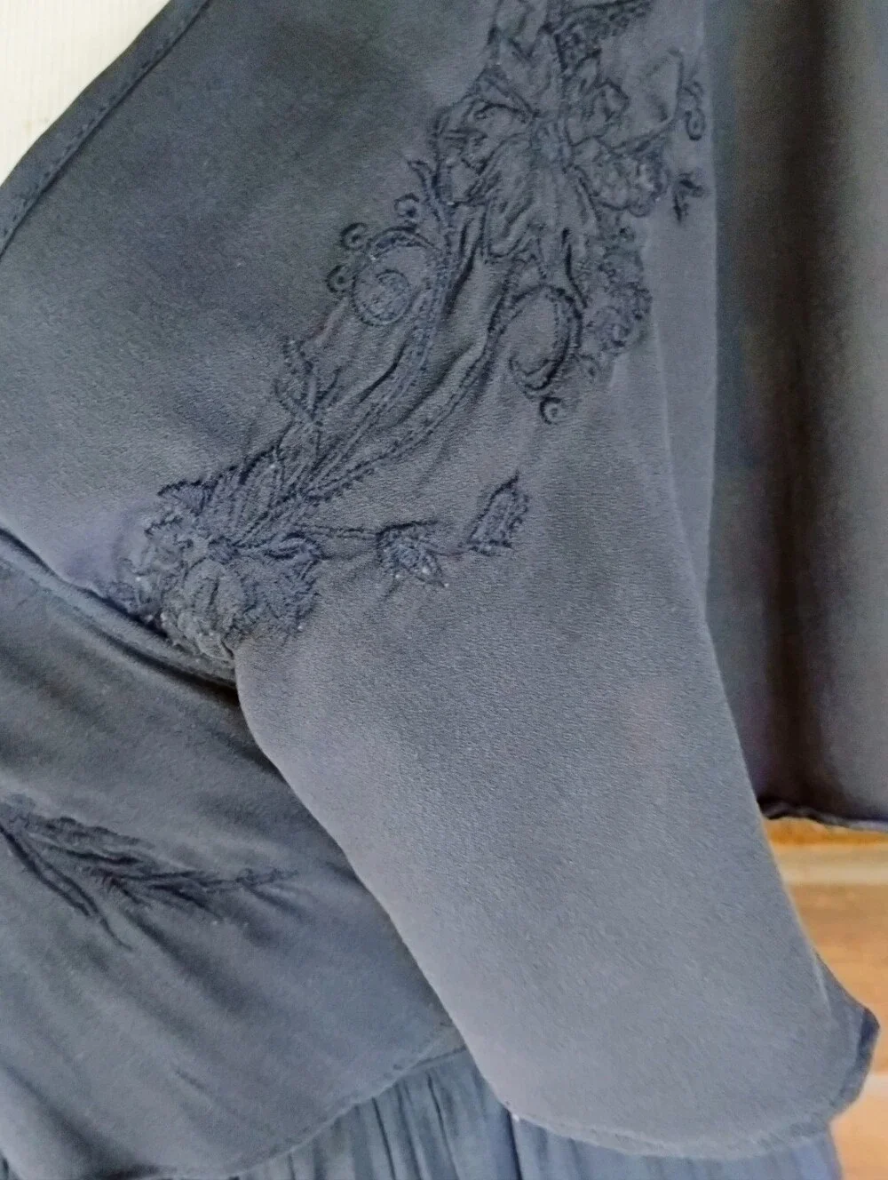 Free People Navy Blue Wrap Dress Extra Small